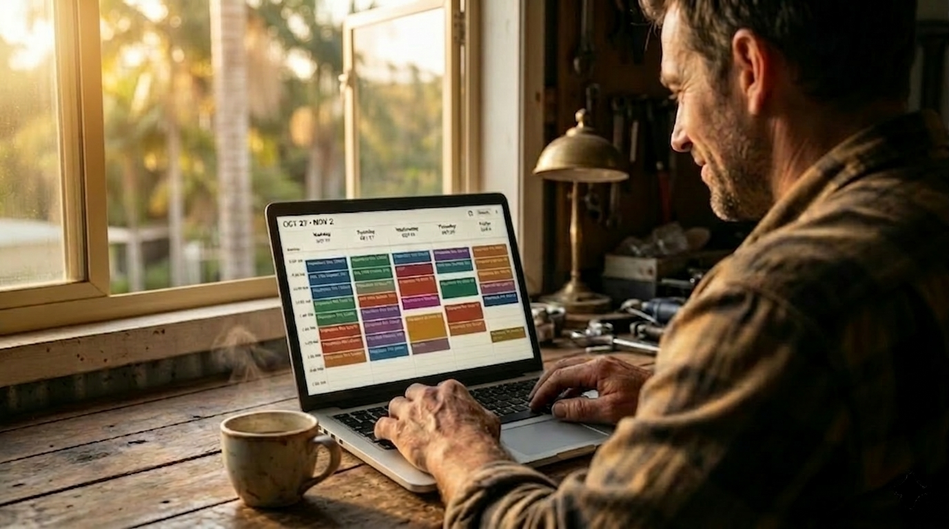 AI booking system calendar interface